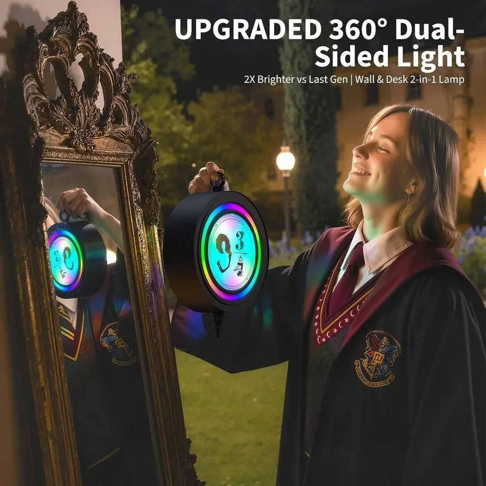 9 3/4 LED Table or Wall Lamp with Wand Remote, Double-Sided RGB Lamp NEW